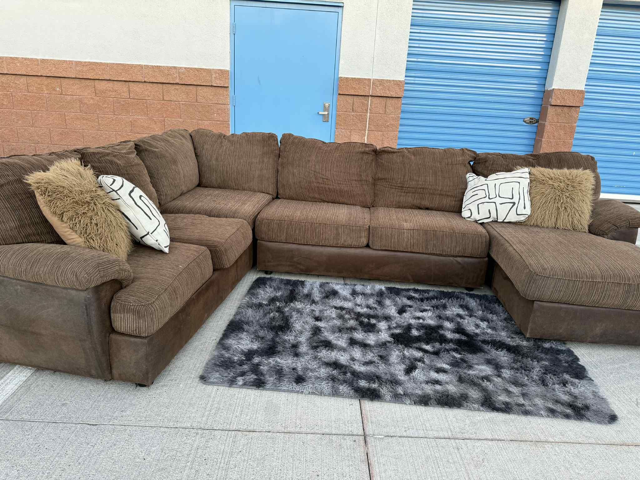 Large Sectional Brown 