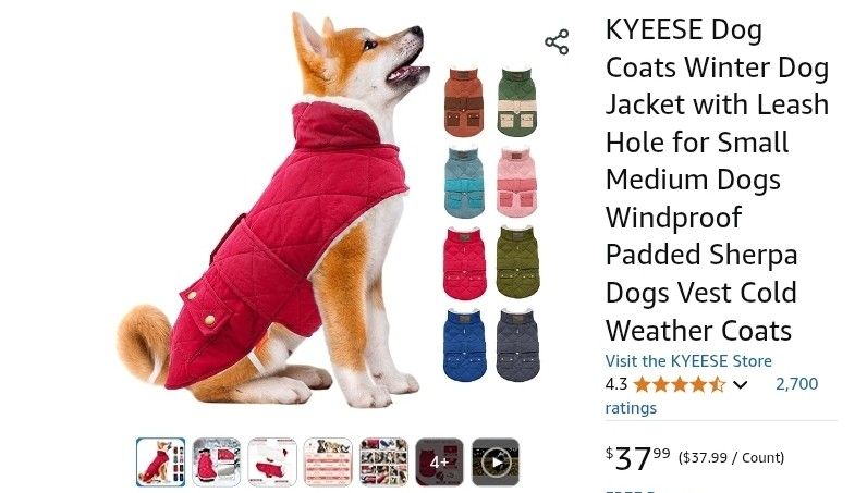 NEW* XL Sherpa Dog Jacket/Vest