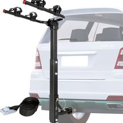 (New) $45 Tile Foldable 2-Bike Rack Mount Bicycle Carrier for 2” Hitch Trucks SUVs 70lbs Max