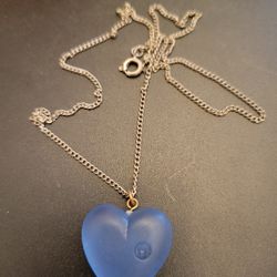 Blue heart Necklace