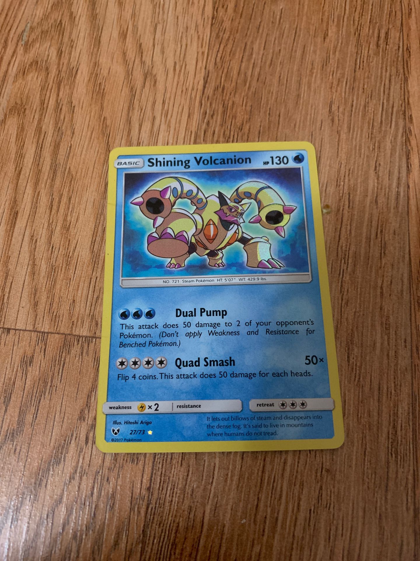 Shining Volcanion Pokémon card!