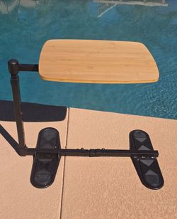 Adjustable 360° Swivel Wood Sofa Side Table