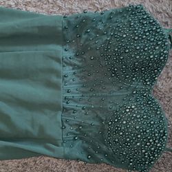 Woman’s Green Long Dress