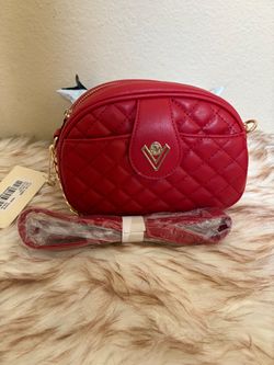 Valentino Orlandi red Quilted Crossbody Bag