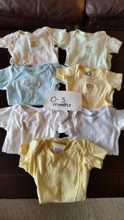 0 to 3 month onesies