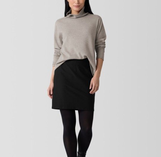 EILEEN FISHER FOLD OVER SHORT SKIRT