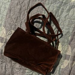 Brown Velvet Espirt Bag 
