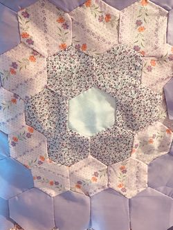 Quilt Square Lot 9 pc Hexi Blocks