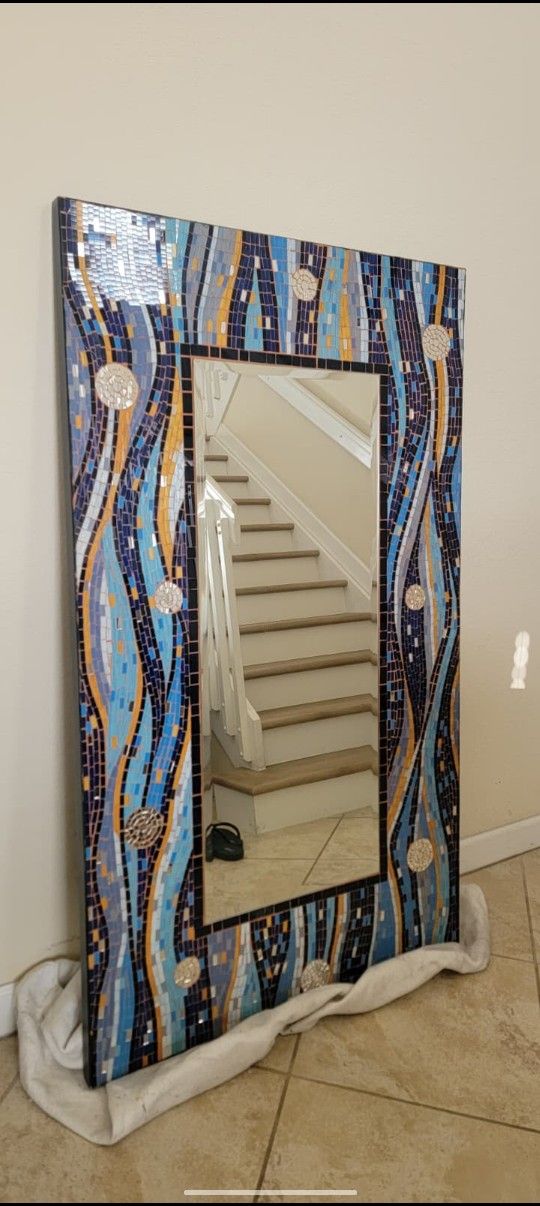 Pier 1 Mosaic Luxury Mirror  60 X 35 Inches