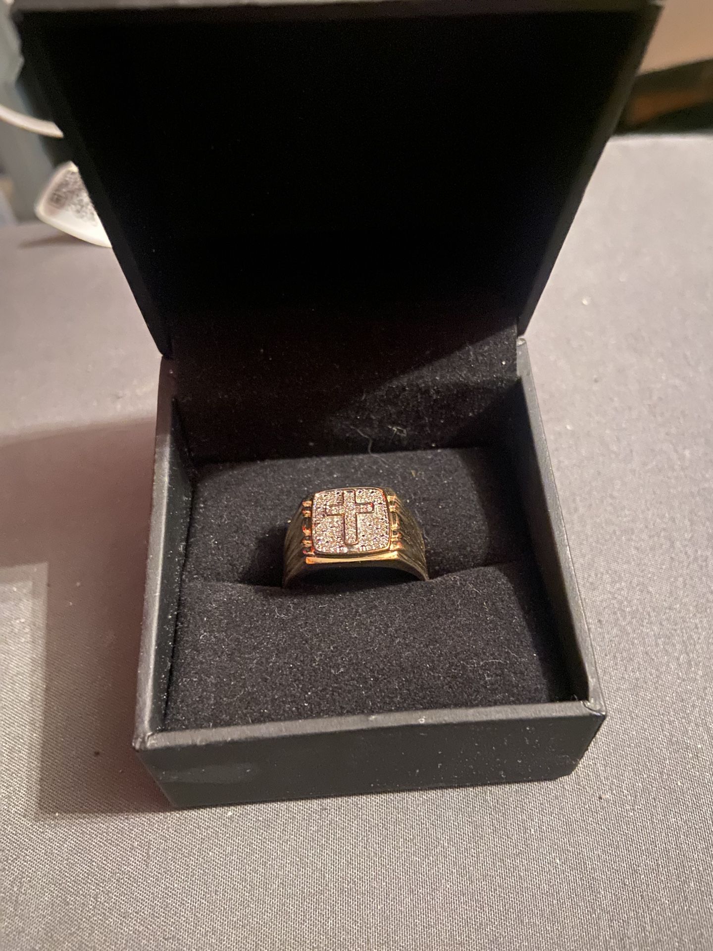 Zales Diamond Square Cross Ring