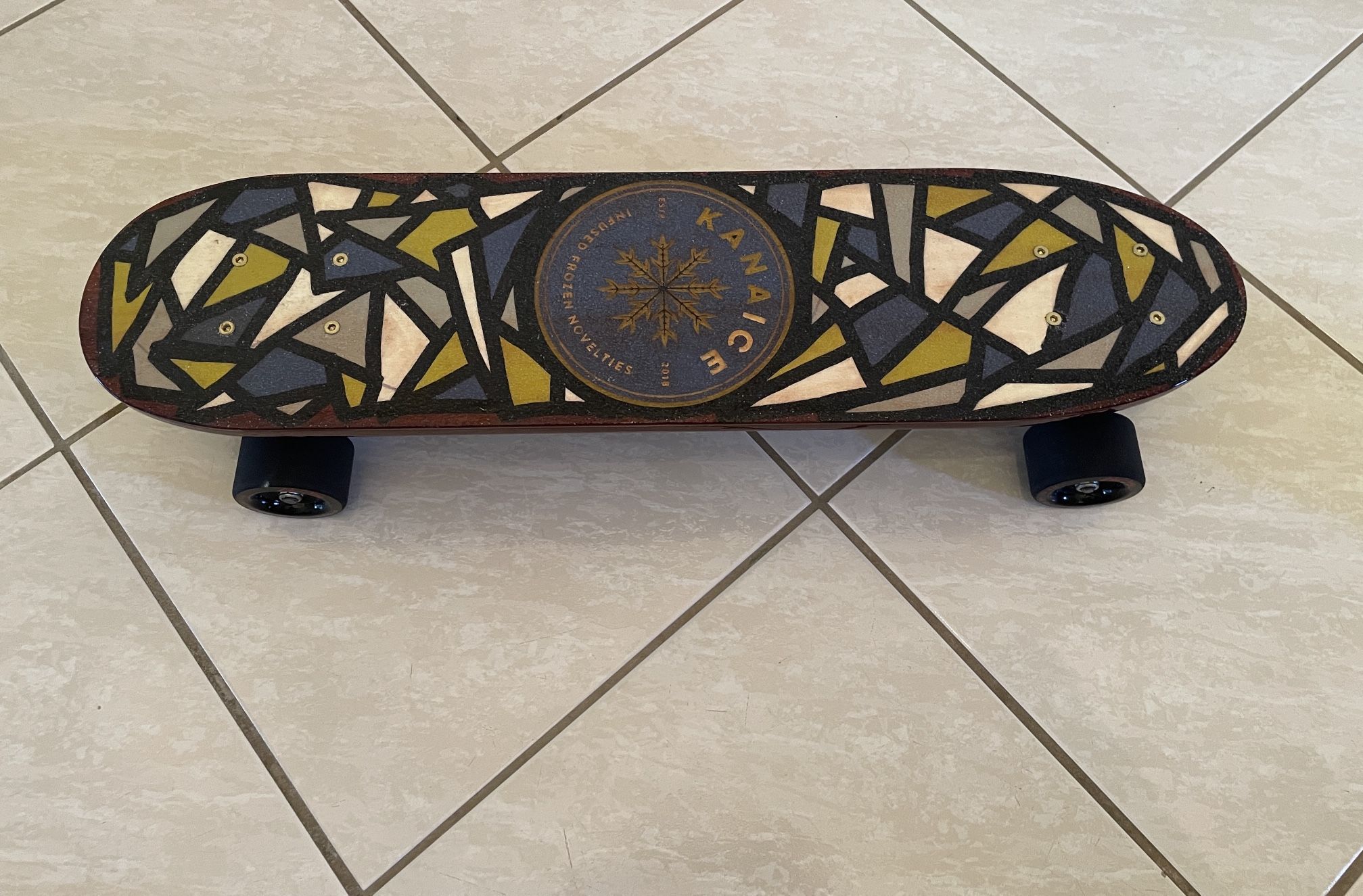 Kana ICE 2018 24x6 Skateboard-Blood orange- morgan pro series wheels 60mm