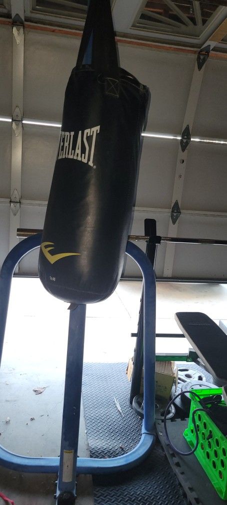Heavy Duty Everlast Stand And Punching Bag