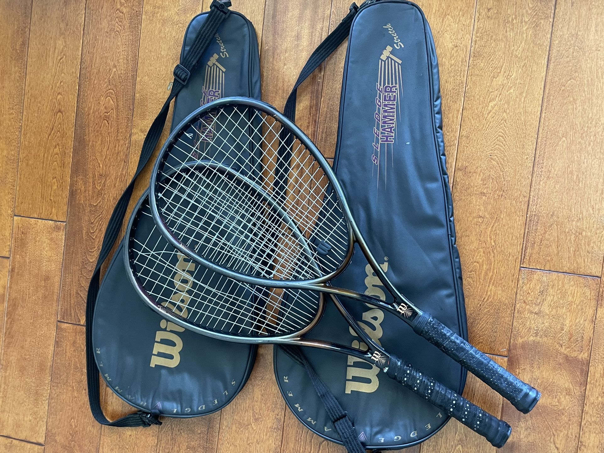 Lot Of 2 Wilson Sledge Hammer 2.8 Tennis Racket Grip Size 4 1/4 And 4 1/8