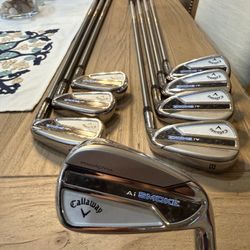 Callaway Paradym Ai Smoke Iron Set 4-PW, GW AeroTech Steel Fiber fc90 Shafts 