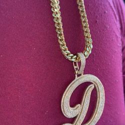 Real Gold Chain With Charm 