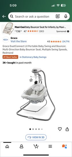 Graco DuetConnect LX Portable Baby Swing & Bouncer
