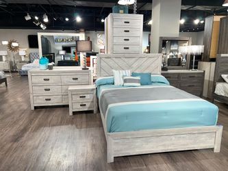 Natural Oak 5-Piece Bedroom Suite (King & Queen Sizes Available) - COD & Easy Financing