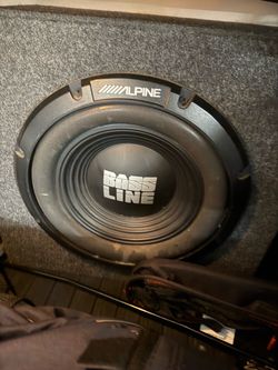 Alpine subwoofer and box with alpine amp