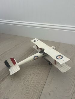 Vintage style tin model airplane