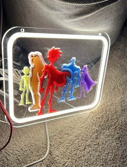 LED Acrylic Light-Up Character Sign