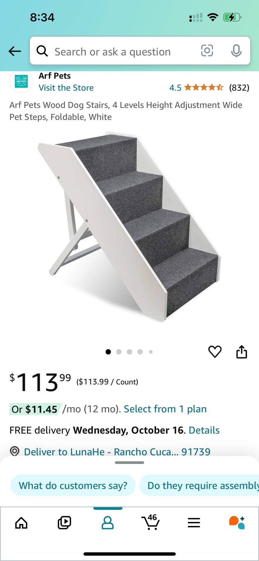 Wood Dog Stairs