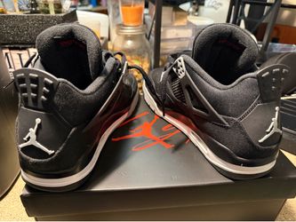 Air Jordan 4 Black Canvas size 10.5