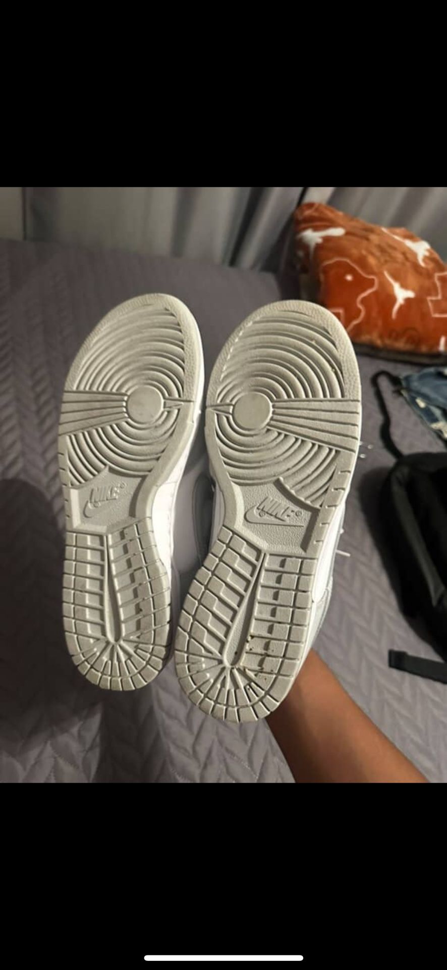 Grey Fogs Dunks Size 8