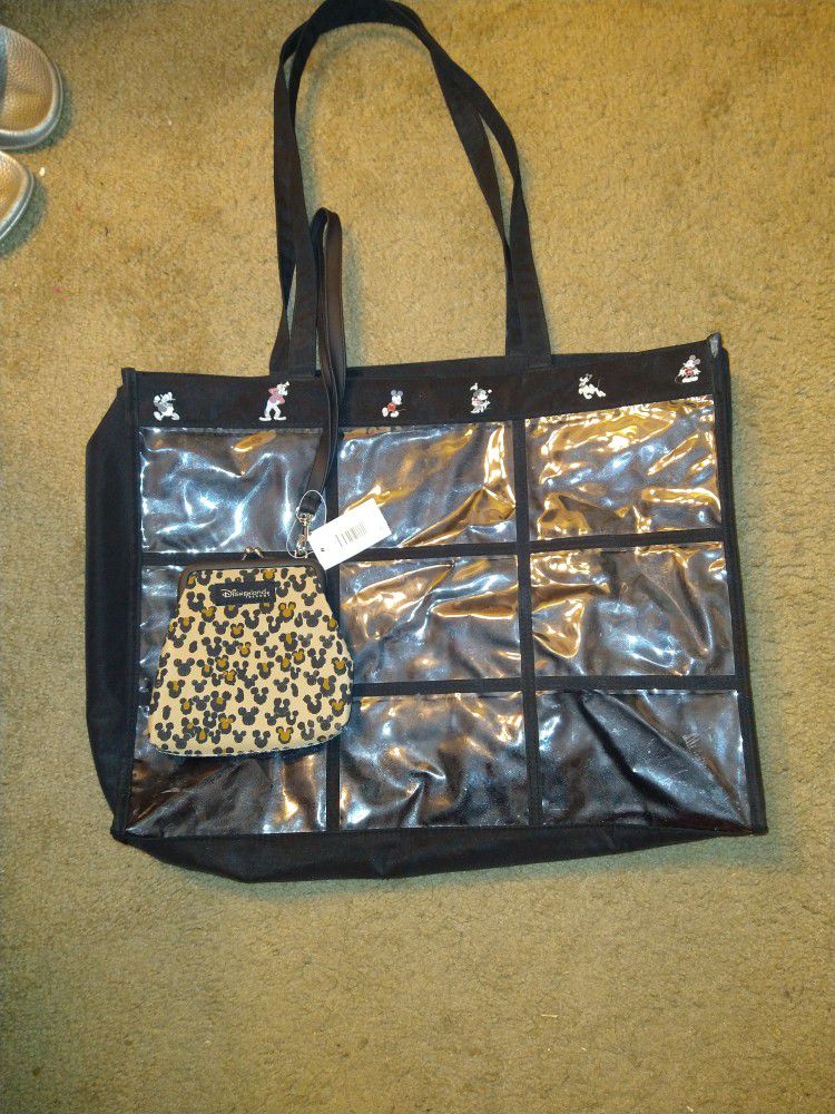 2 Disney Bags! $5 FIRM wristlet & Photo Tote Bag