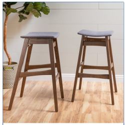    ChurchHomeCollections .co       Carson Carrington Forssa 30-inch Mid-Century Fabric Bar Stool (Set of 2)