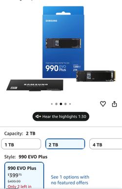 Samsung 2 TB SSD Evo plus