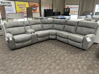 Gray comfy power recliner 