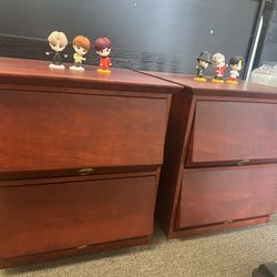 🔥 🔥🔥Set Of 2 Nightstands with 2 Built-in Door Handles Drawers