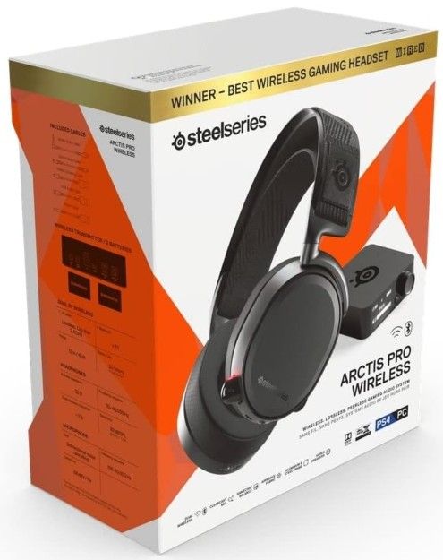 SteelSeries Arctis Pro Wireless - Gaming Headset - Hi-Res Speaker Drivers - Dual Wireless (2.4G & Bluetooth) - Dual Battery System