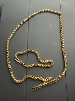 Gold Plated Chain & Bracelet 
