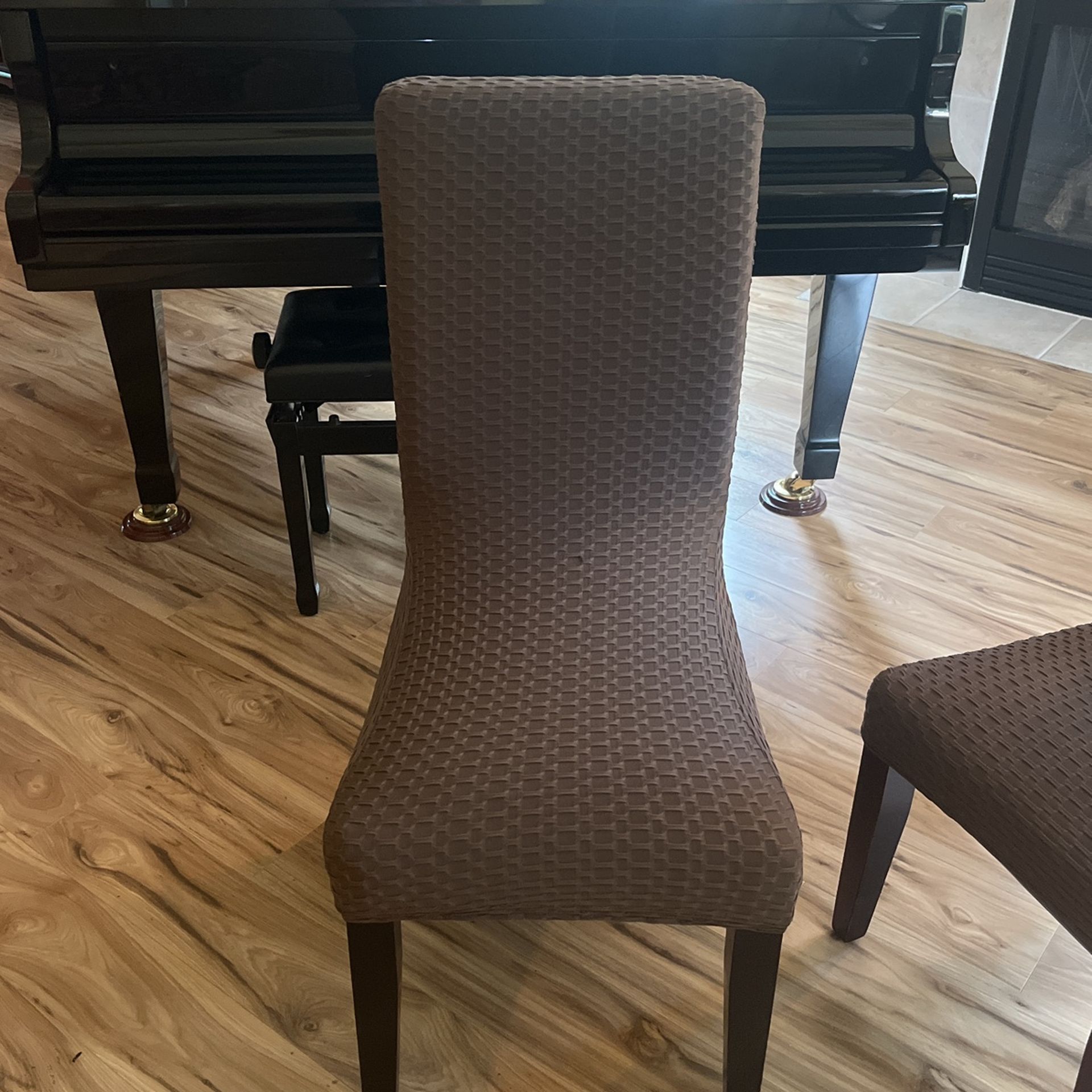 Covered Leather Chair