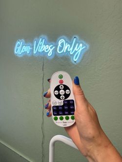 Custom neon sign “glow vibes only”