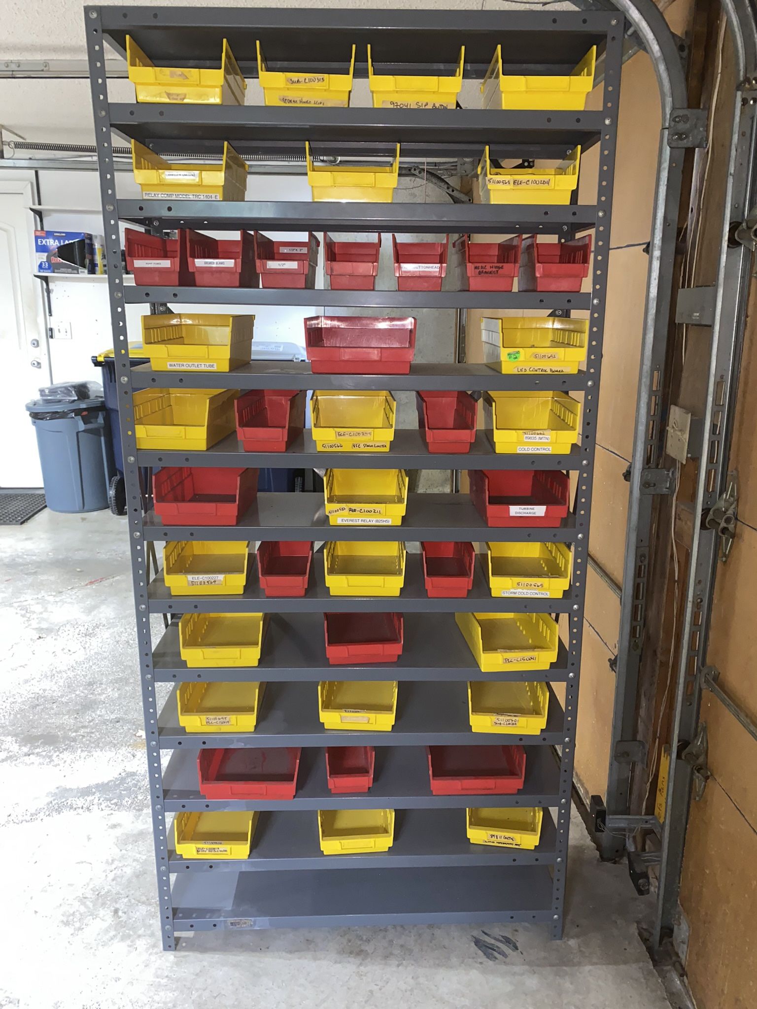 Garage Parts Shelving Unit