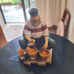 Vintage Old Salts " Sorting Shrimp By Size " Ceramic Figurine 