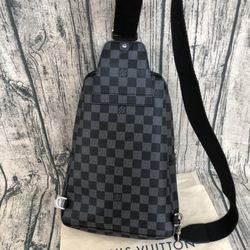 Louis Vuitton Damier Graphite Avenue Sling Bag Mens Bag Black Checkered  Pattern