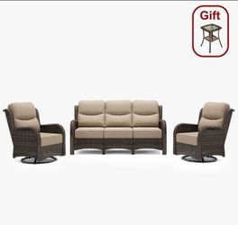 6-in deep seating cushions patio furniture set outdoor patio furniture high quality sunbrella quality cushions luxury patio set brand new on the box