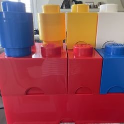 7 Lego Storage Bins Boxes Stackable