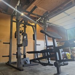 Vesta All In One Smith Machine | Multi-Use Adjustable Bench w/ Precher Curl And Leg Extension | Fitness | Home Gym | Squat Rack |FREE DELIVERY 🚚