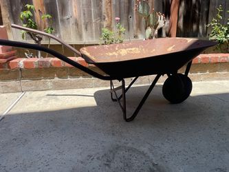1  wheel steel push wheel barrow flat- free tire