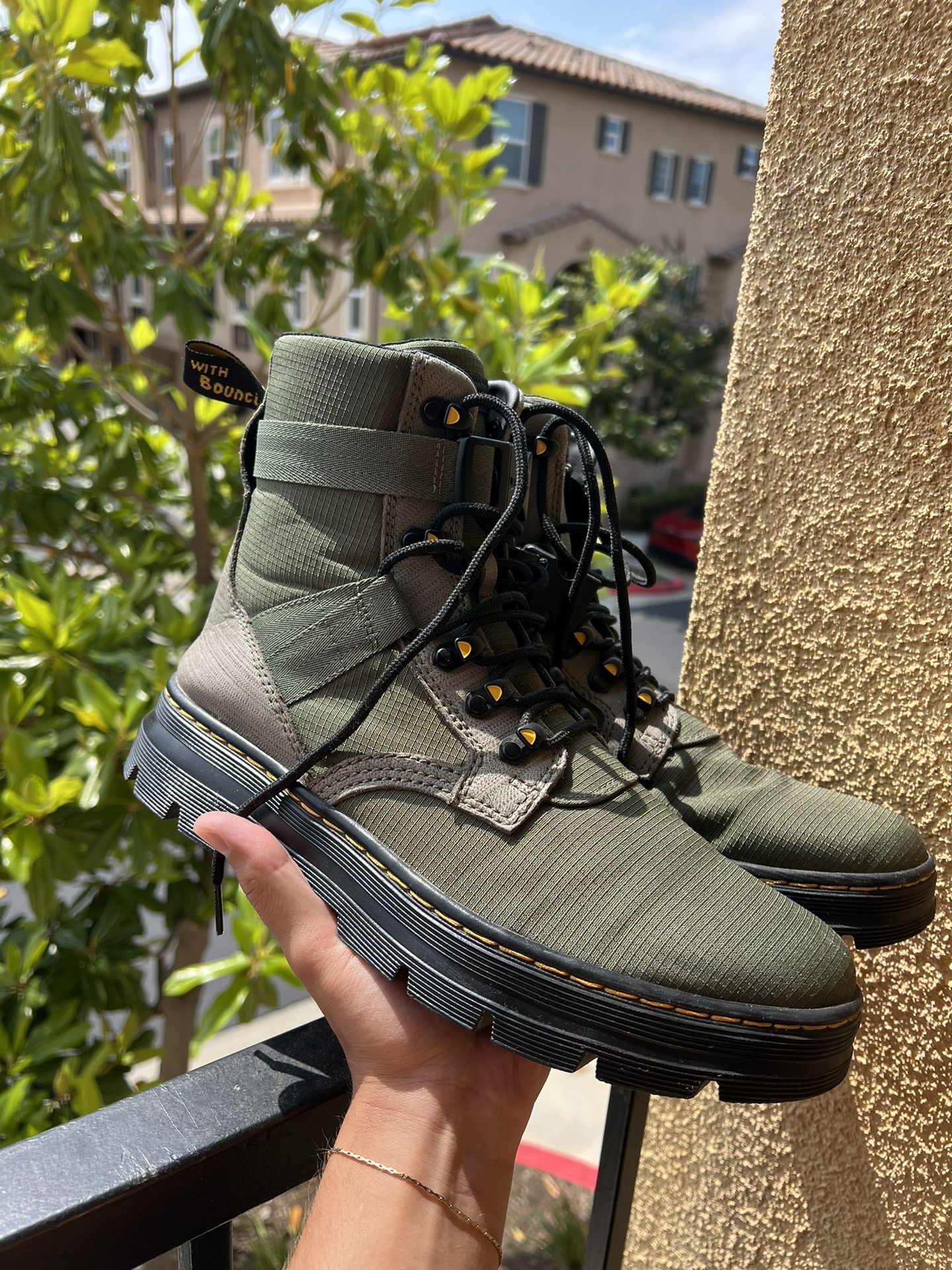 Dr Martens Tech II Utility Boots ‘Khaki Green’