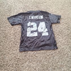 Charles Woodson Raiders #24 Youth Jersey