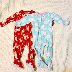 Baby Girl Footies Pajamas 12 Month (2)