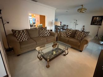 Tan Fabric Sofa