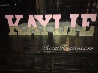 party decor wood letters