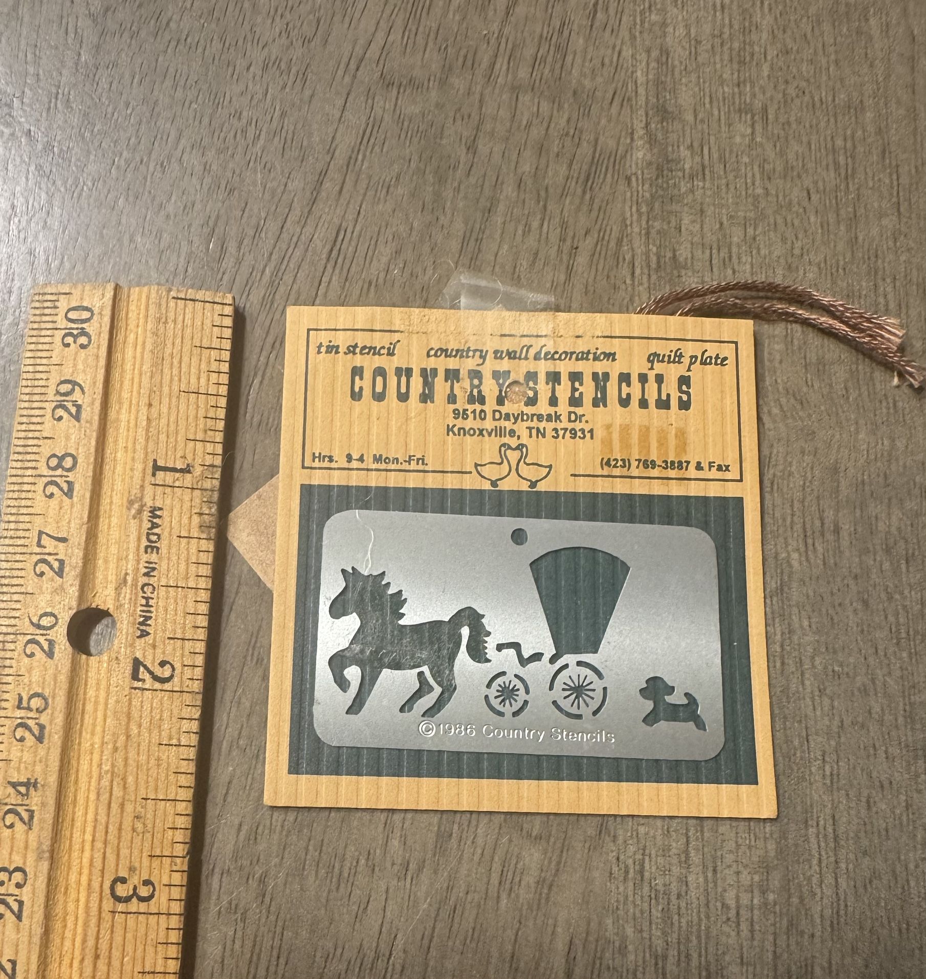 Country Stencils tin stencil - 1986 - NEW