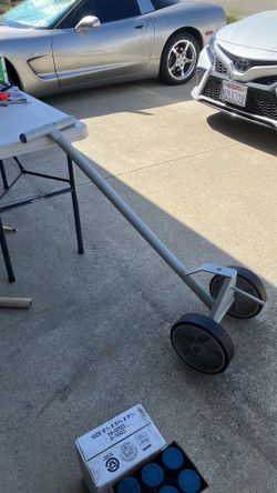 Hand truck to move trailers around